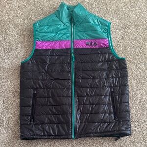 Fila TREK Teal and Purple Puffer Vest